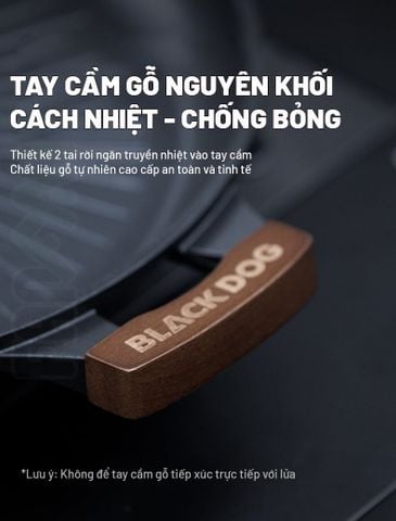Chảo nhôm Camping đáy bằng Blackdog CBD2550CF021