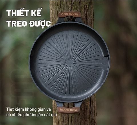 Chảo nhôm Camping đáy bằng Blackdog CBD2550CF021