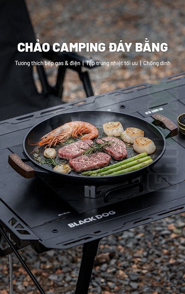 Chảo nhôm Camping đáy bằng Blackdog CBD2550CF021