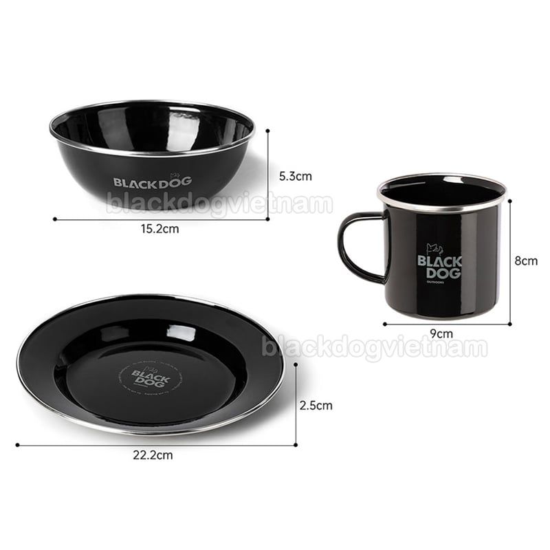 Đĩa dã ngoại tráng men Blackdog CBD2450CF017