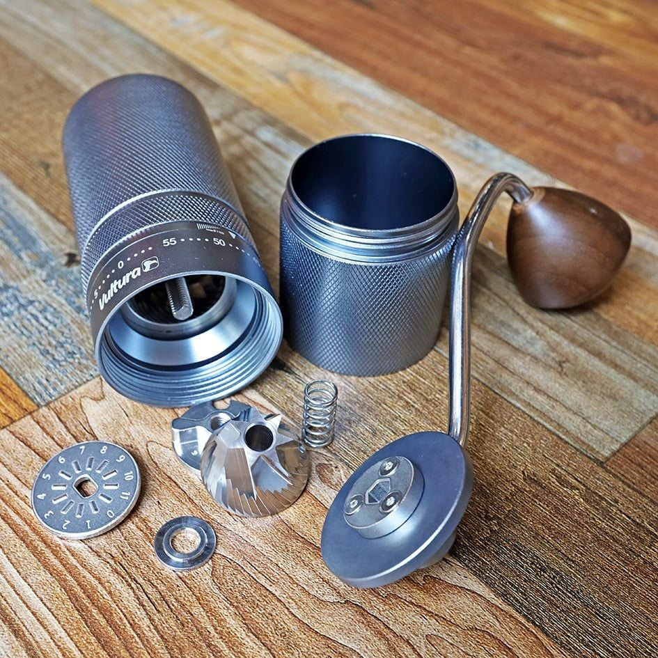 Cối xay cà phê hạt thủ công dã ngoại Vultura KG1 - lõi thép CNC 7 cánh