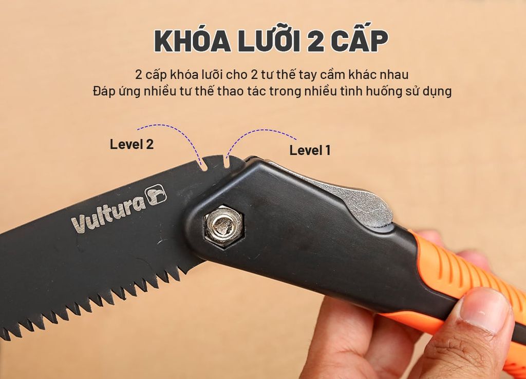 Cưa xếp dã ngoại đi rừng bỏ túi Vultura VTR-SW2501
