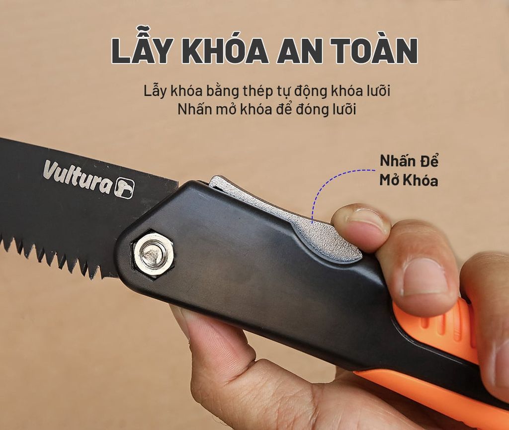Cưa xếp dã ngoại đi rừng bỏ túi Vultura VTR-SW2501
