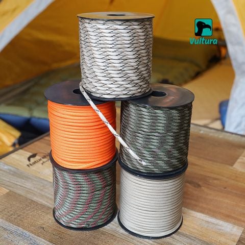 Cuộn 50m dây dù 9 lõi Paracord 550 Vultura VTR-RO2501