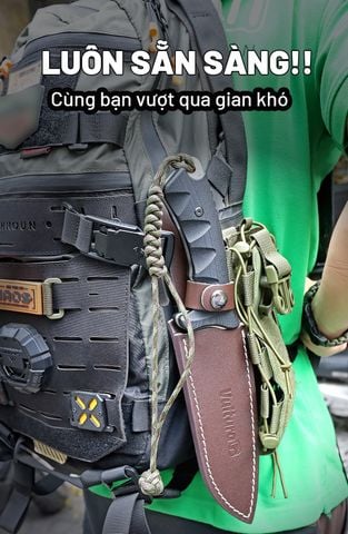 Dao sinh tồn Outdoor full-tang thép D2 Vultura KX-15