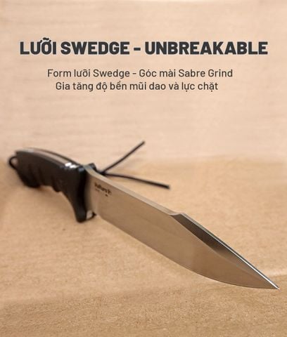 Dao sinh tồn Outdoor full-tang thép D2 Vultura KX-15