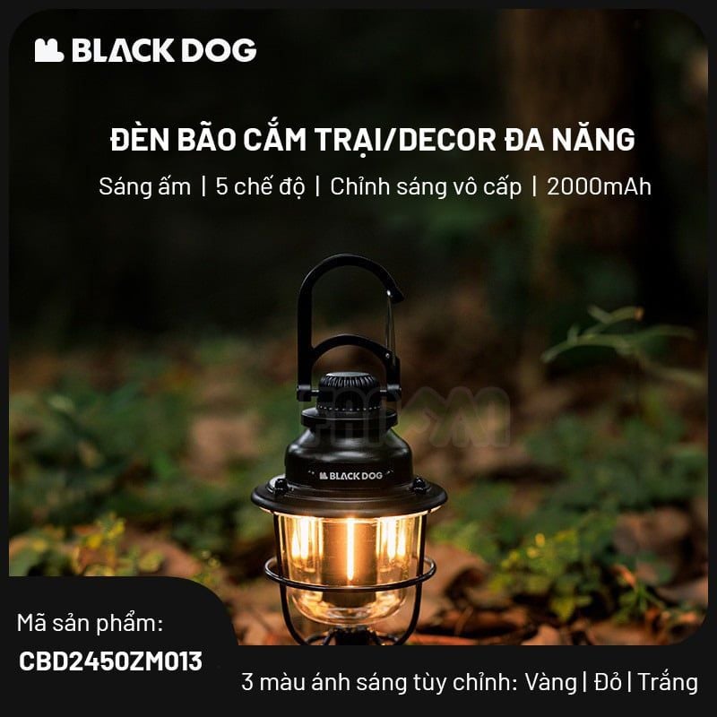 Đèn treo, để bàn cắm trại Retro Vintage BLACKDOG CBD2450ZM013