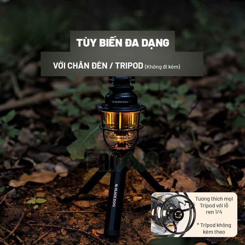 Đèn treo, để bàn cắm trại Retro Vintage BLACKDOG CBD2450ZM013