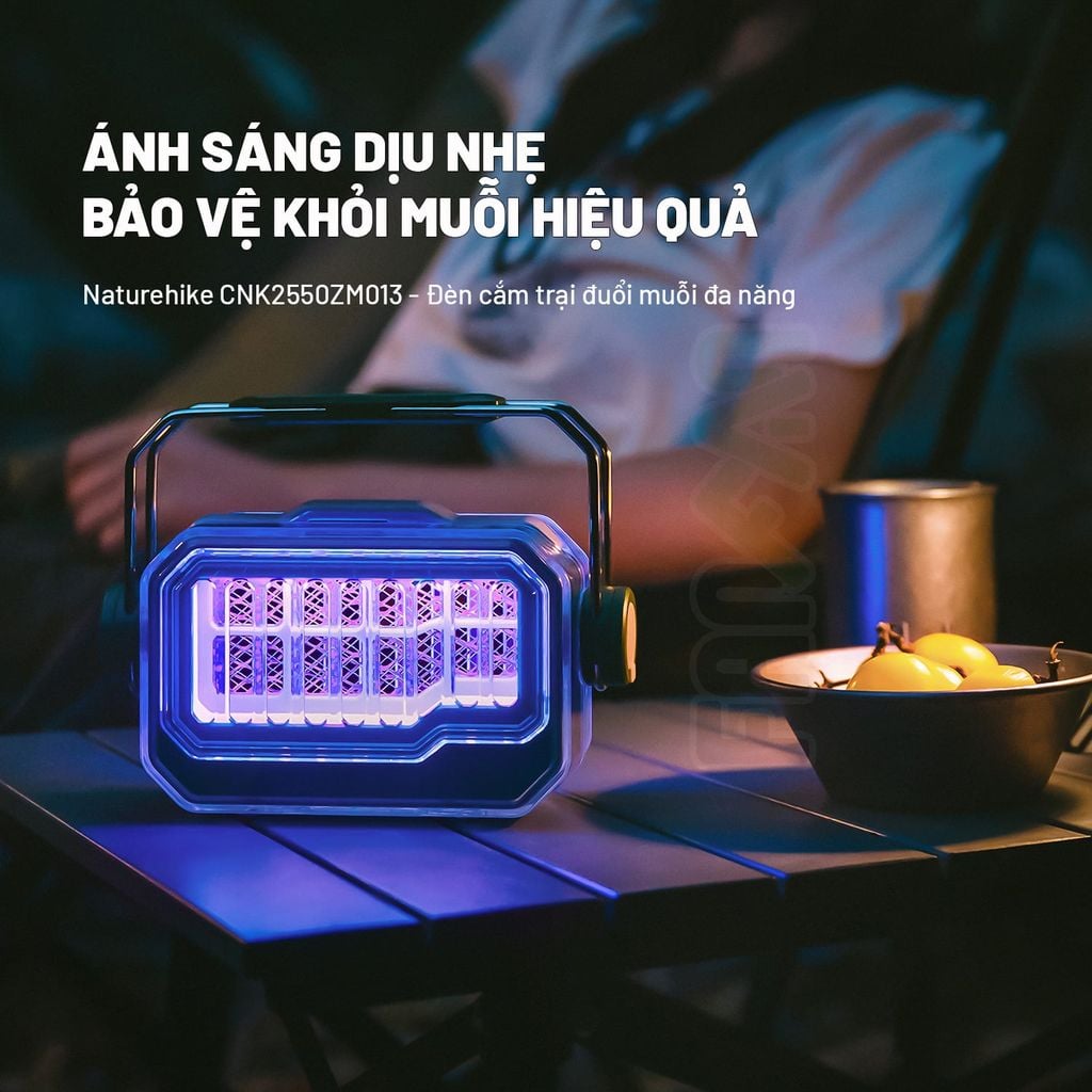 Đèn pin bắt muỗi cắm trại đa năng Naturehike CNK2550ZM013