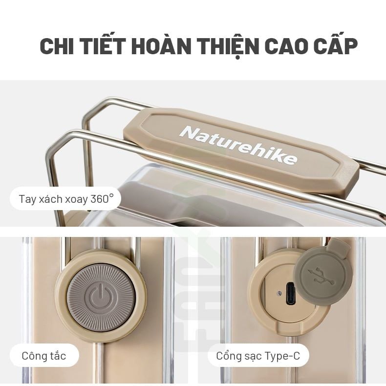 Đèn pin bắt muỗi cắm trại đa năng Naturehike CNK2550ZM013