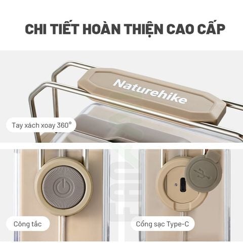Đèn pin bắt muỗi cắm trại đa năng Naturehike CNK2550ZM013