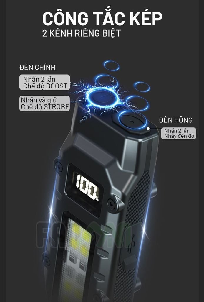 Đèn pin EDC bỏ túi đa năng BLACKDOG Yeren R1 CBD2550ZM019