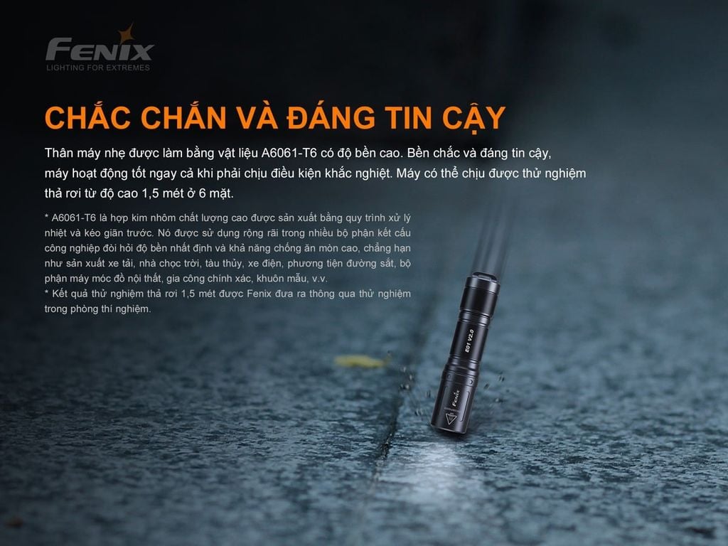 Đèn pin móc khóa Fenix E01 Ver2.0