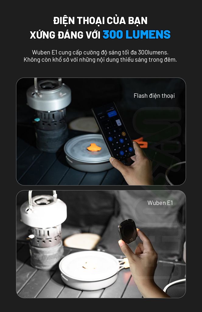 Wuben E1 Đèn pin selfie cho điện thoại