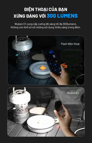 Wuben E1 Đèn pin selfie cho điện thoại