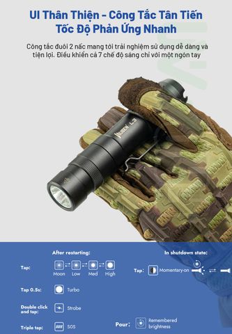 Wuben L3 đèn pin EDC sạc nhanh siêu sáng