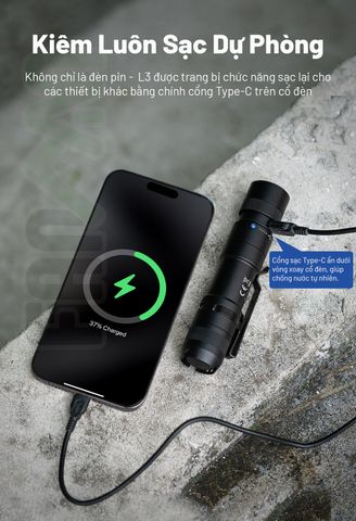 Wuben L3 đèn pin EDC sạc nhanh siêu sáng