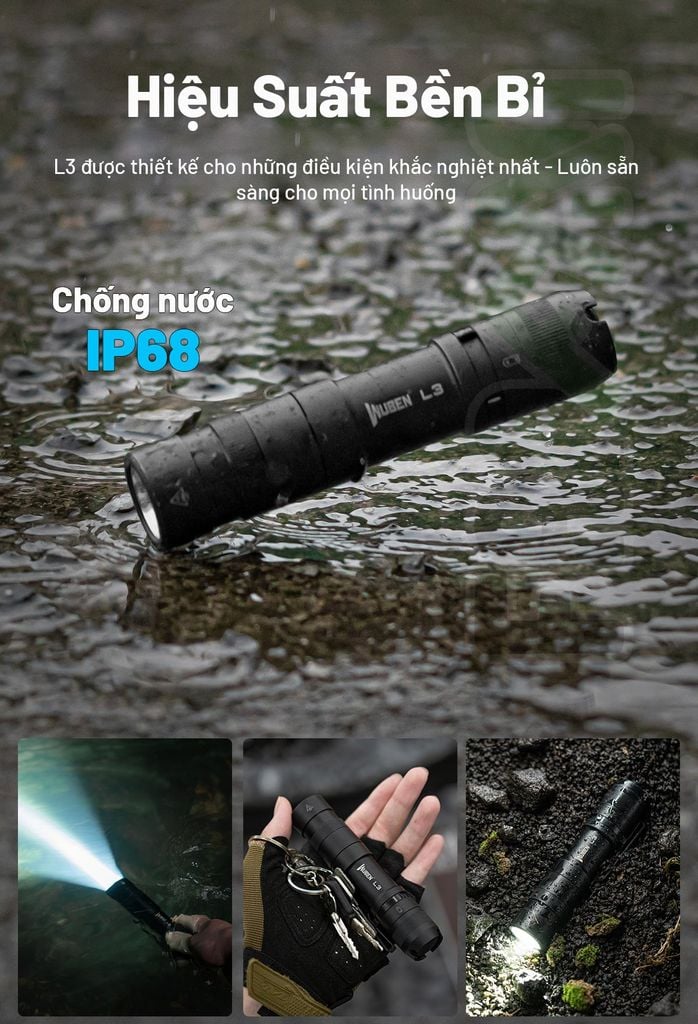Wuben L3 đèn pin EDC sạc nhanh siêu sáng