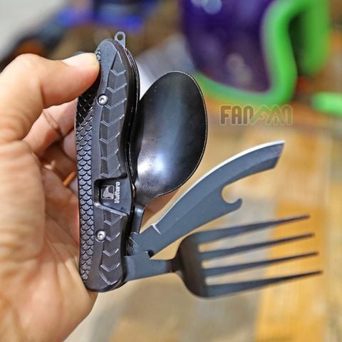 Bộ đồ ăn 2 mảnh với dao muỗng nĩa 4 trong 1 Vultura VTR-TW2401