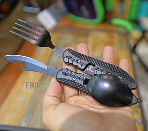 Bộ đồ ăn 2 mảnh với dao muỗng nĩa 4 trong 1 Vultura VTR-TW2401