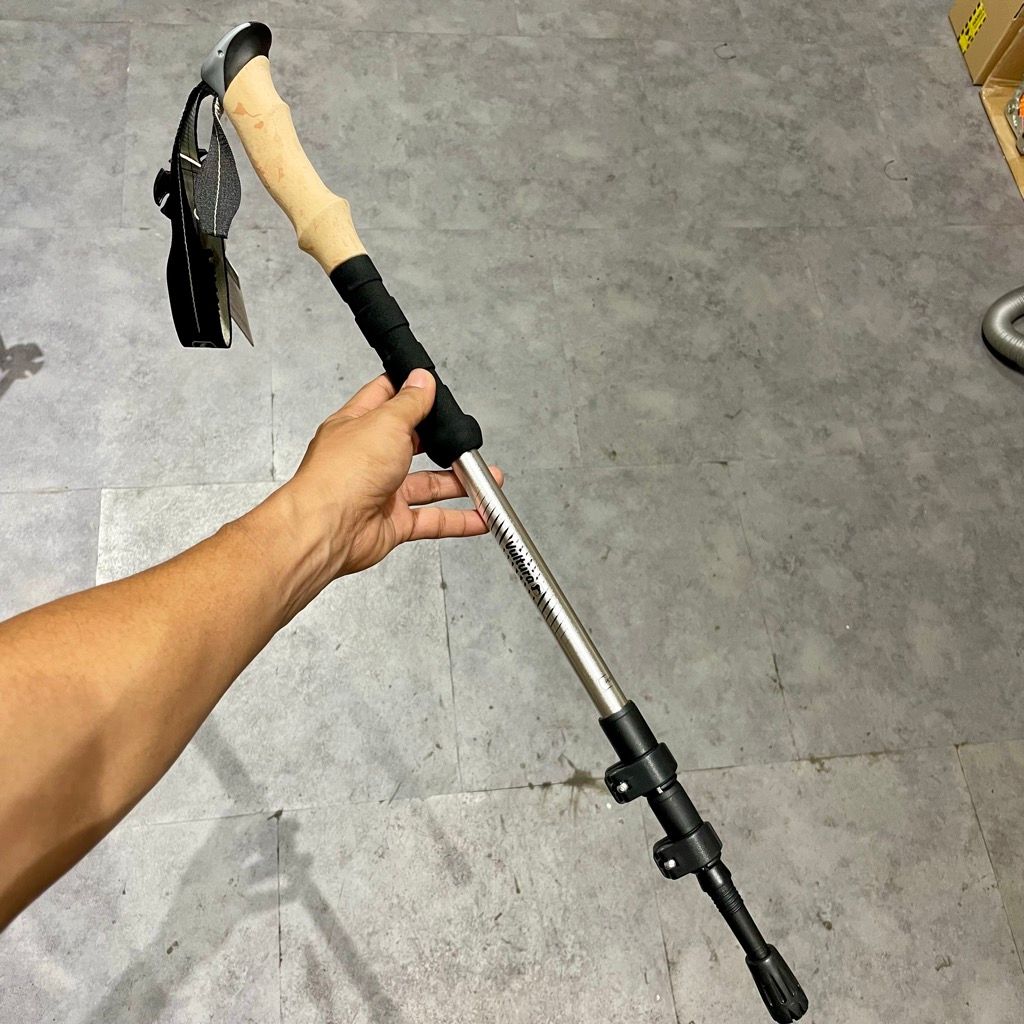 Gậy trekking leo núi nhôm khóa bật Vultura VTR-TP2503