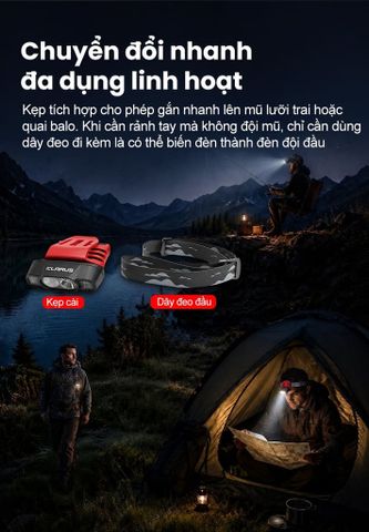 Đèn pin cài mũ đa năng Klarus HC3 PRO 260 lumen