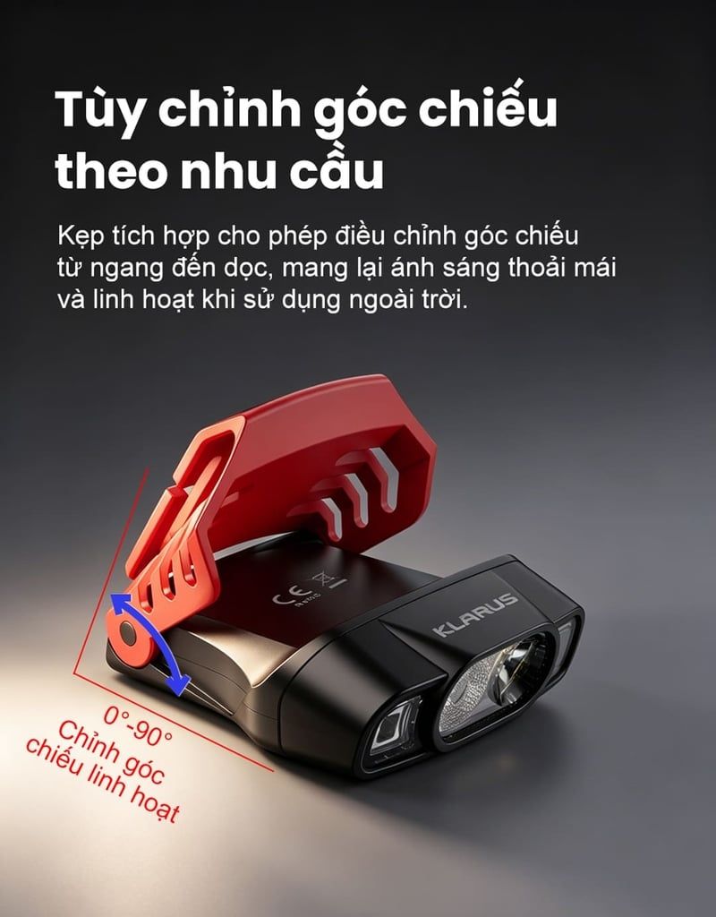 Đèn pin cài mũ đa năng Klarus HC3 PRO 260 lumen