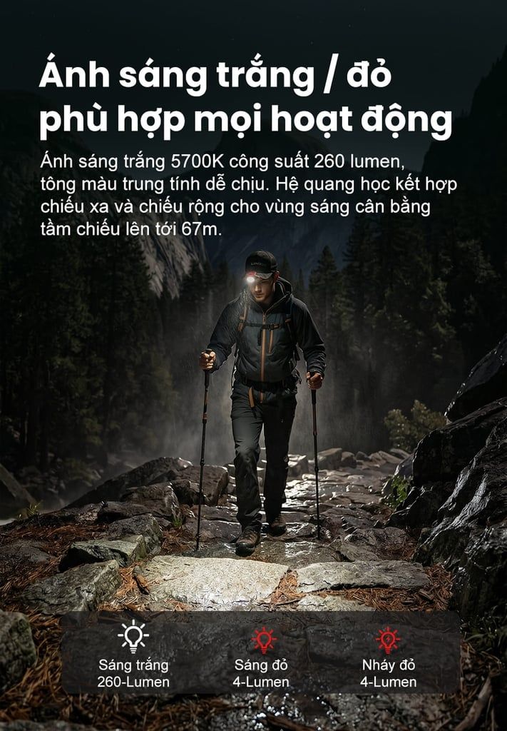 Đèn pin cài mũ đa năng Klarus HC3 PRO 260 lumen