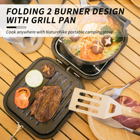 Bếp gas đôi xếp gọn Naturehike NH22RJ003 (mẫu mới 2025)