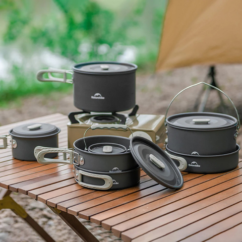Bộ nồi nhôm dã ngoại xếp gọn 4 món Naturehike CNK2450CF010