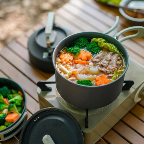 Bộ nồi nhôm dã ngoại xếp gọn 4 món Naturehike CNK2450CF010