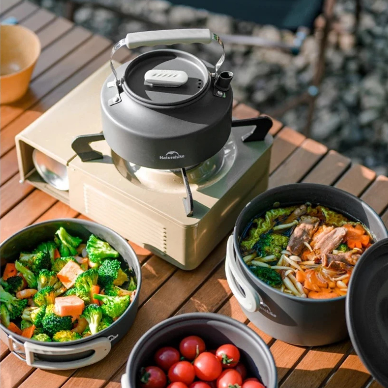 Bộ nồi nhôm dã ngoại xếp gọn 4 món Naturehike CNK2450CF010
