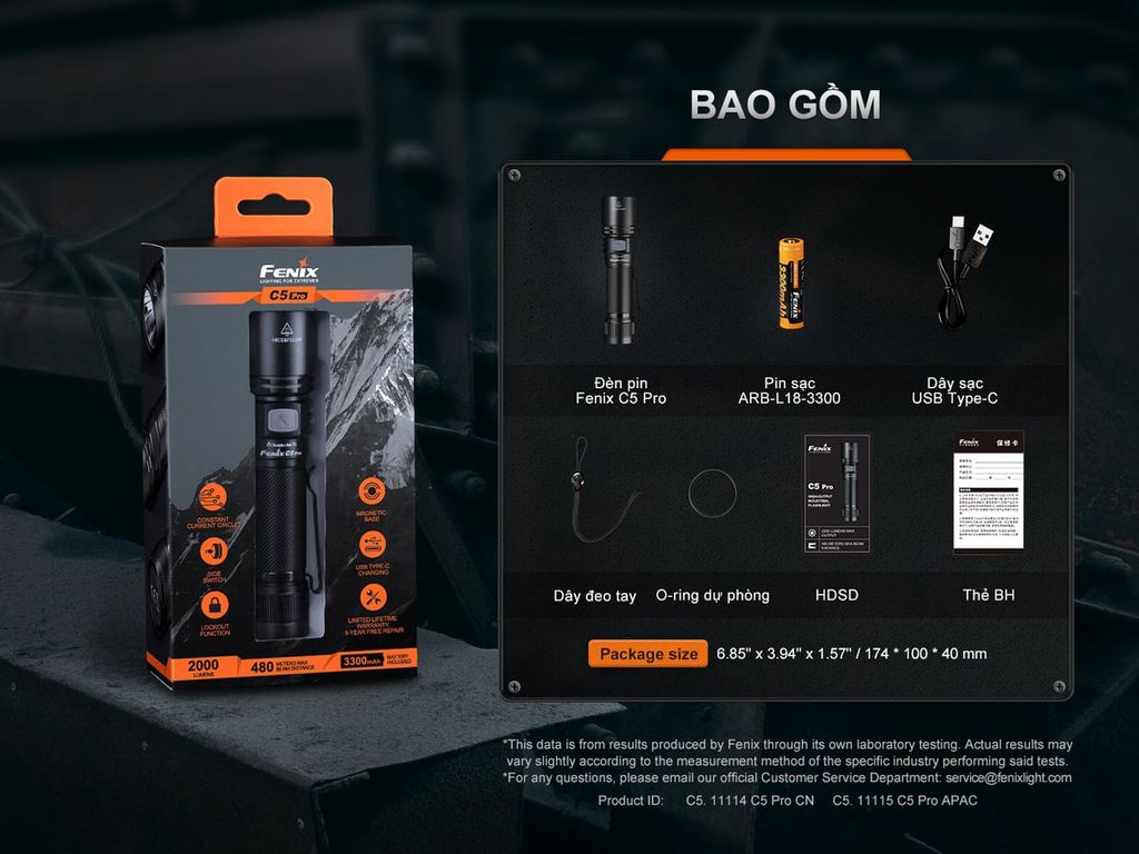 Đèn pin Fenix C5 Pro