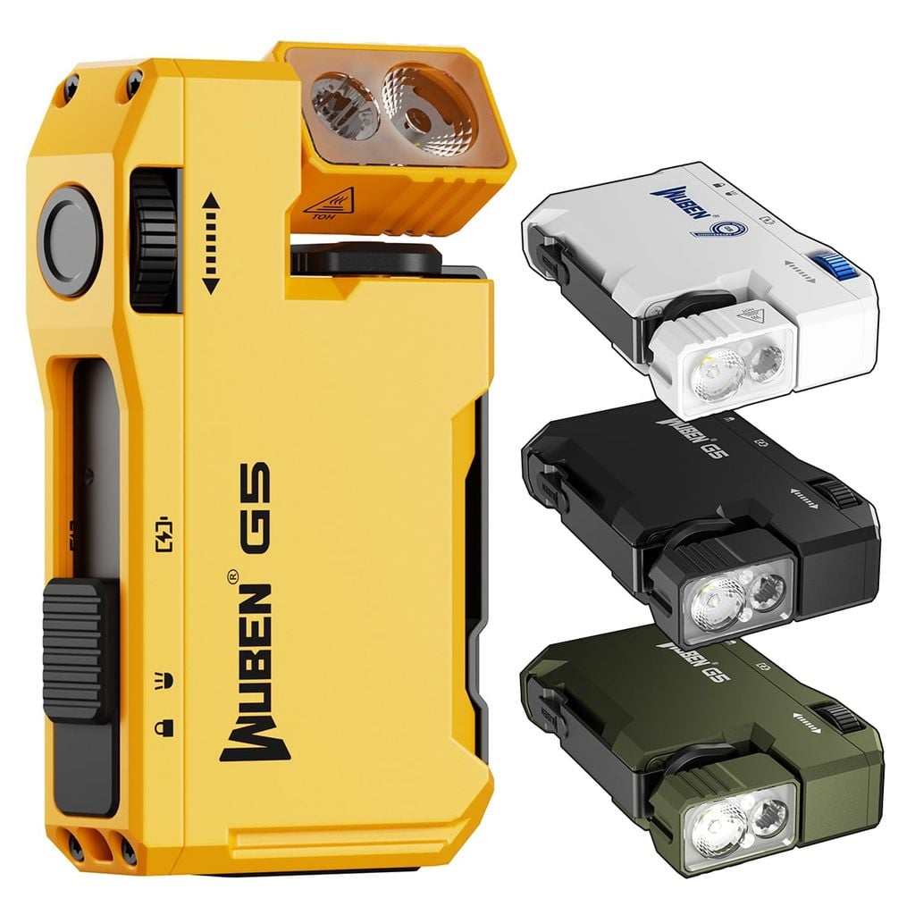 Wuben G5 đèn pin EDC móc khóa xoay đầu đa năng