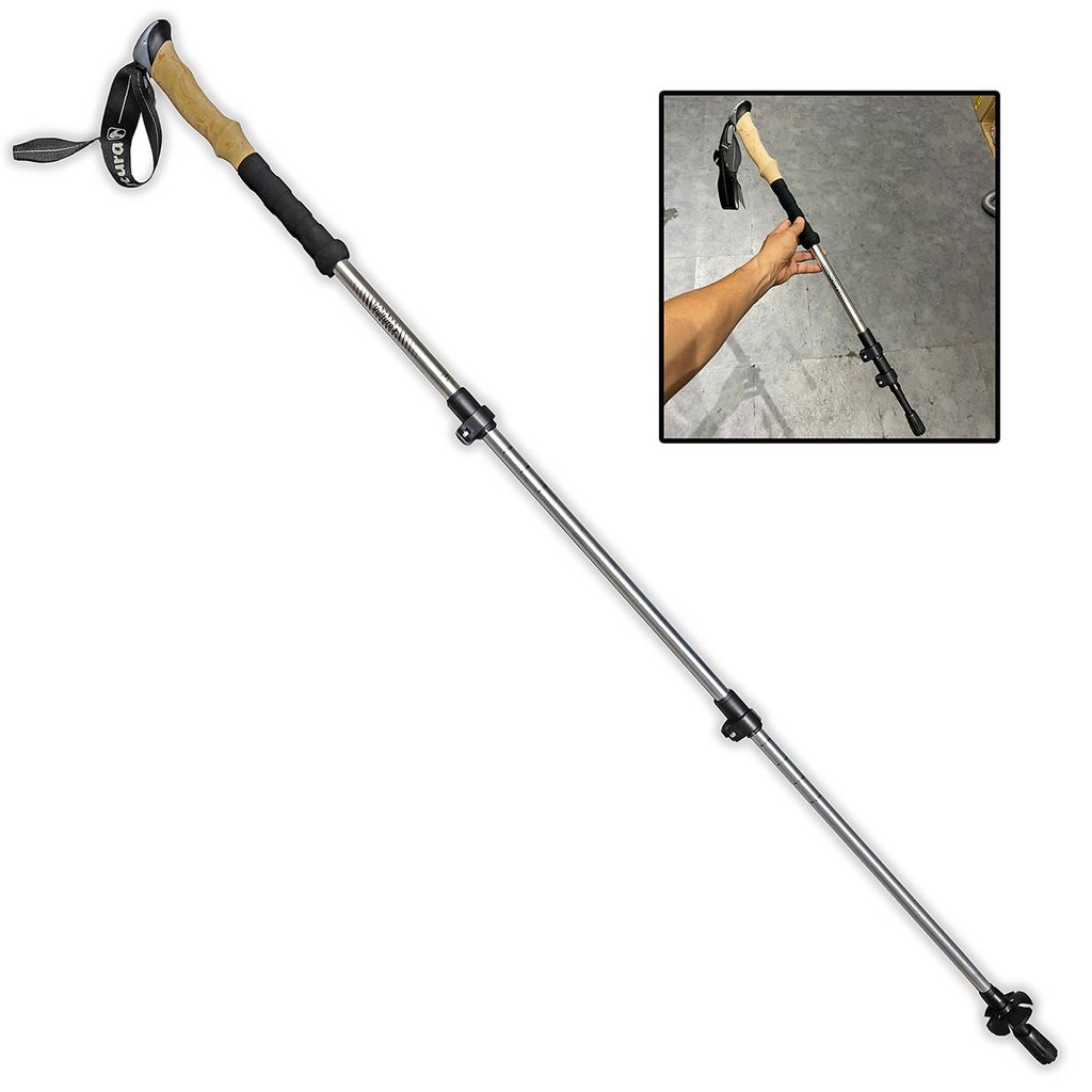 Gậy trekking leo núi nhôm khóa bật Vultura VTR-TP2503