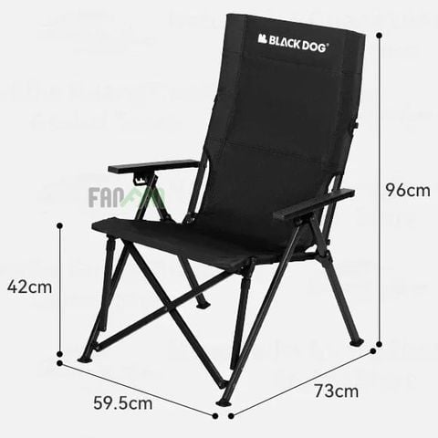 Ghế cắm trại gấp gọn lưng cao tựa đầu BLACKDOG CBD2450JJ042