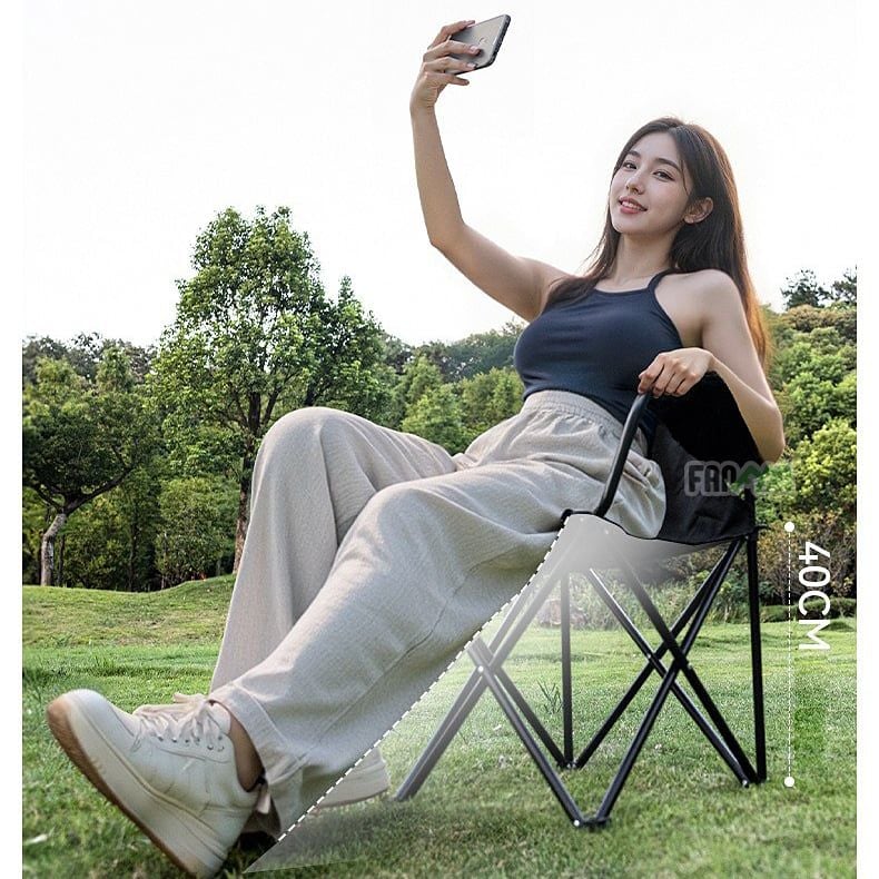 Ghế cắm trại câu cá gấp gọn tựa tay BLACKDOG CBD2550JJ054