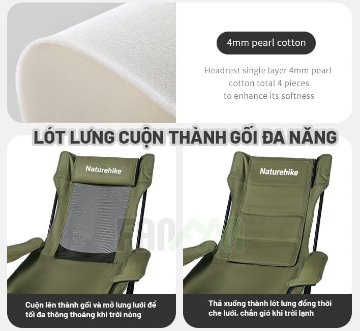 Ghế gấp ngả lưng thư giãn Naturehike T05 CNK2550JJ023