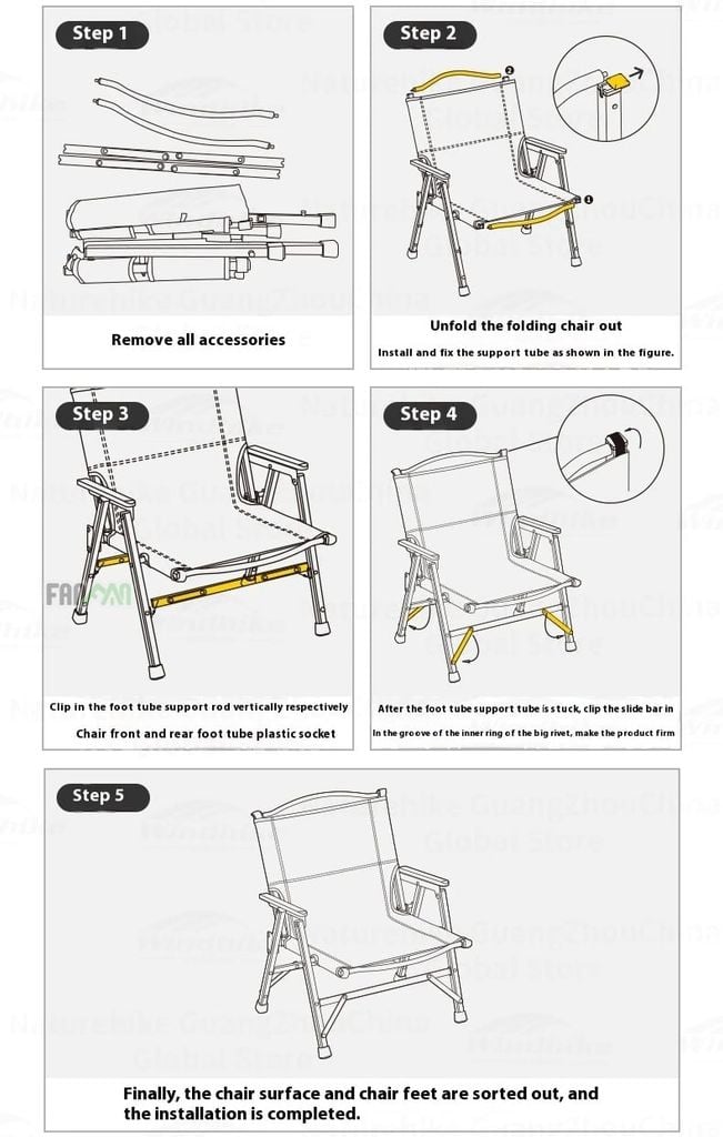 Ghế Kermit cắm trại xếp gọn BLACKDOG CBD2450JJ043