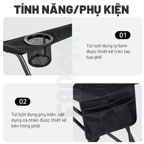 Ghế gấp ngả lưng Lazy Blackdog CBD2550JJ039/CBD2550JJ066
