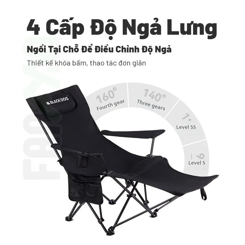 Ghế gấp ngả lưng Lazy Blackdog CBD2550JJ039/CBD2550JJ066