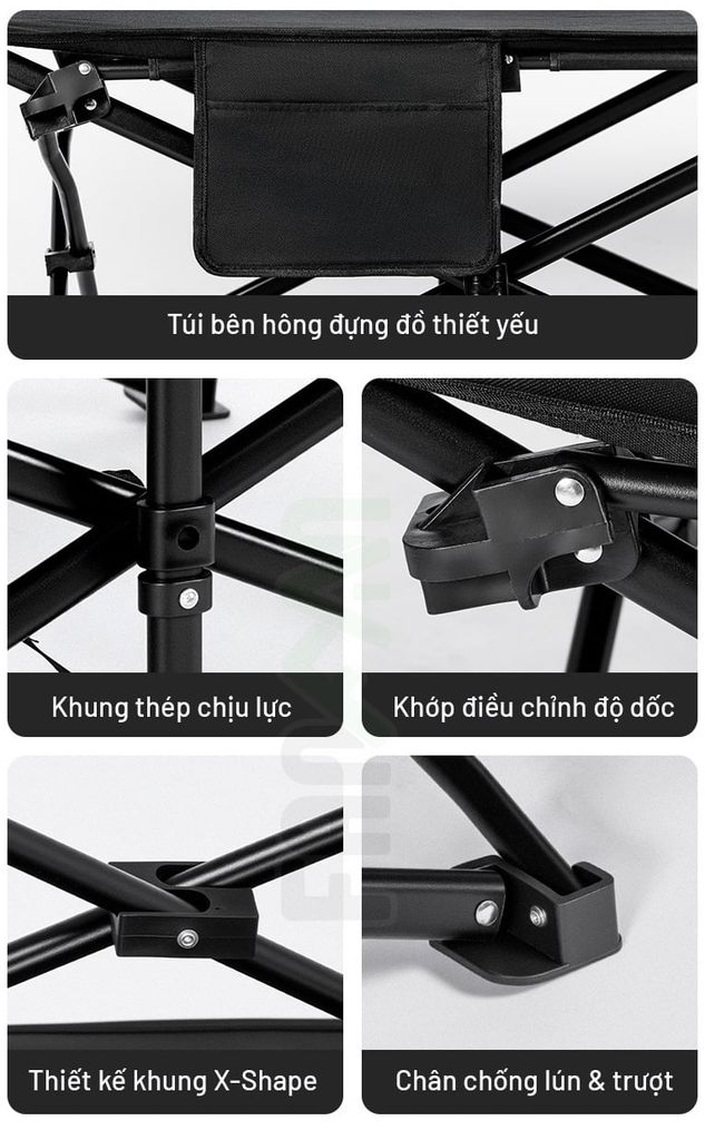 Giường Cot xếp gọn dã ngoại Blackdog CBD2550WS059