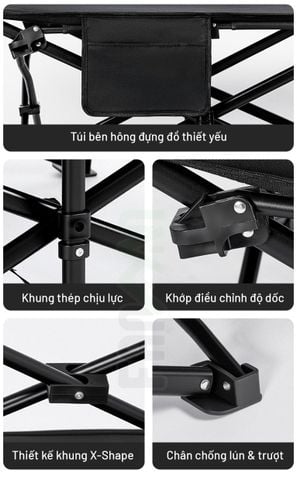 Giường Cot xếp gọn dã ngoại Blackdog CBD2550WS059