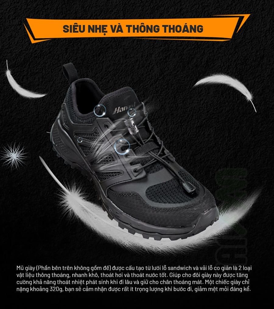 Hanagal Breeze Giày lội suối nhanh khô đế gai đi hang động