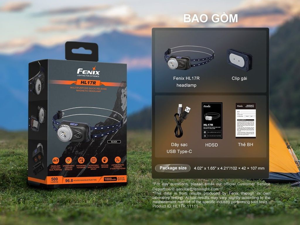 Đèn pin đeo trán Fenix HL17R