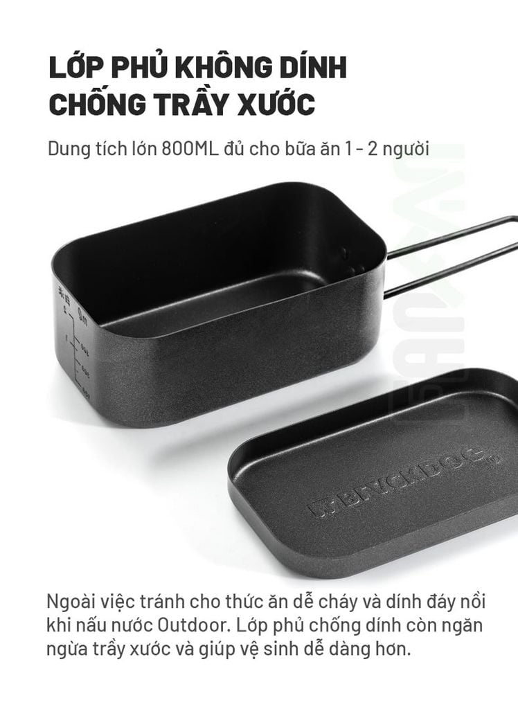 Hộp nhôm dã ngoại chống dính đa năng BlackDog CBD2450CF015