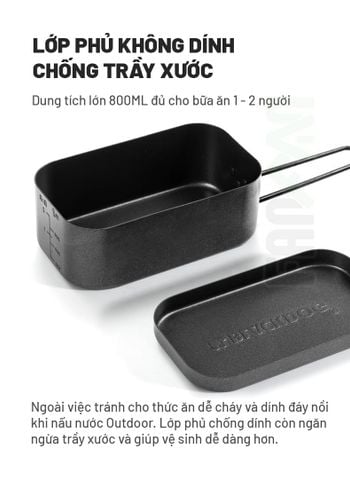 Hộp nhôm dã ngoại chống dính đa năng BlackDog CBD2450CF015