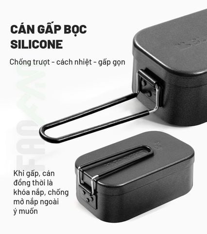 Hộp nhôm dã ngoại chống dính đa năng BlackDog CBD2450CF015