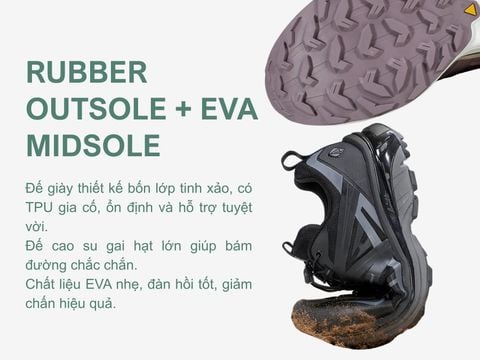 Giày Trekking chống thấm nước Humtto 860244