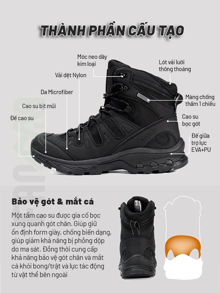 Kasimir K15518 by Hanagal Giày Trekking chống thấm đa địa hình
